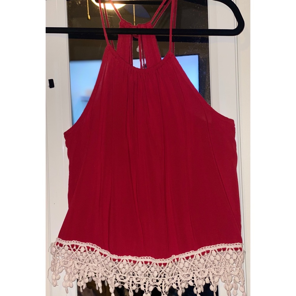 Red tank top
